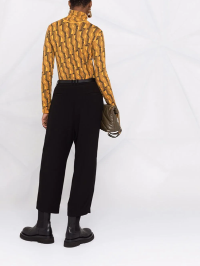 Balmain Cropped Straight-leg Crepe Harem Trousers In Black