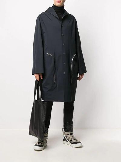 Shop Moncler Bell Sleeve Trench Coat In Black