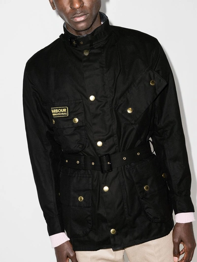 Shop Barbour International Jacket In Black