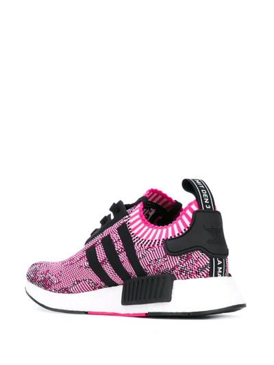 Shop Adidas Originals Nmd_r1 Primeknit "shock Pink" Sneakers