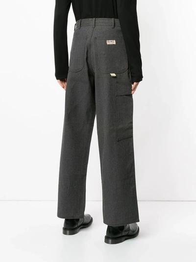 Pre-owned Fake Alpha Vintage 1940s Wide Leg Trousers In Black