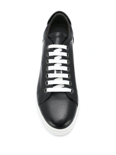 Shop Sergio Rossi Addict Lace-up Plimsolls In Black