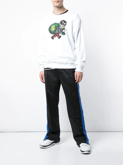 Mostly Heard Rarely Seen 8-bit Robber Printed Sweatshirt In White