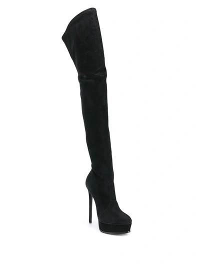 Casadei Over The Knee Stiletto Boots In Black