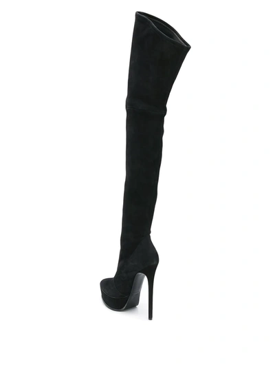 Casadei Over The Knee Stiletto Boots In Black