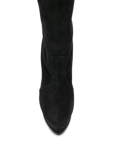 Casadei Over The Knee Stiletto Boots In Black