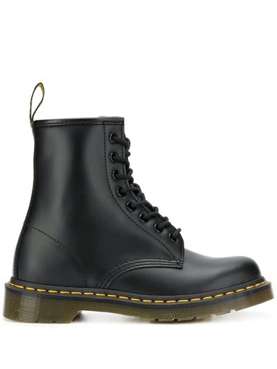 Dr. Martens Round-toe Lace-up Ankle Boots In Black