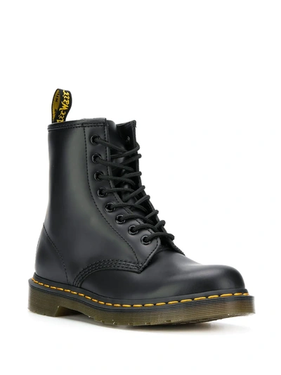 Dr. Martens Round-toe Lace-up Ankle Boots In Black
