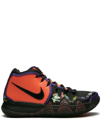 Shop Nike Kyrie 4 Tv Pe 1 "day Of The Dead" Sneakers In Orange