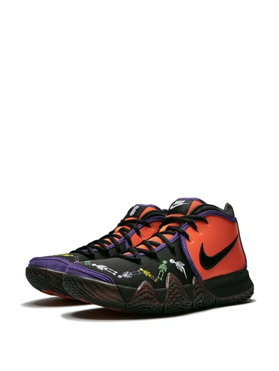 Shop Nike Kyrie 4 Tv Pe 1 "day Of The Dead" Sneakers In Orange