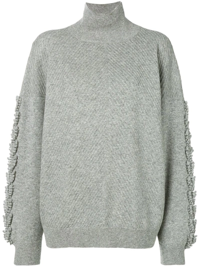 Shop Barrie Troisieme Dimension Cashmere Turtleneck Pullover In Grey