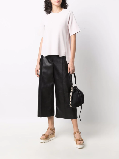 Stella Mccartney High-low Hem T-shirt In Neutrals