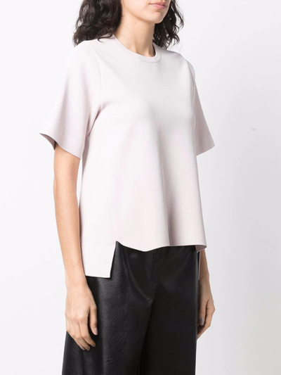 Stella Mccartney High-low Hem T-shirt In Neutrals
