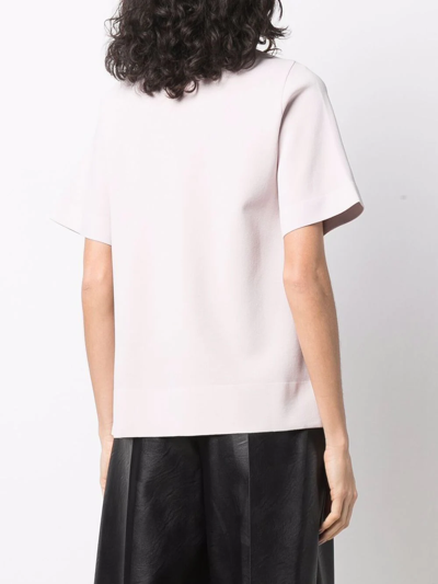 Stella Mccartney High-low Hem T-shirt In Neutrals