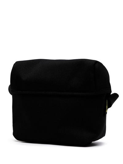 Shop Msgm Logo Print Messenger Bag In Black