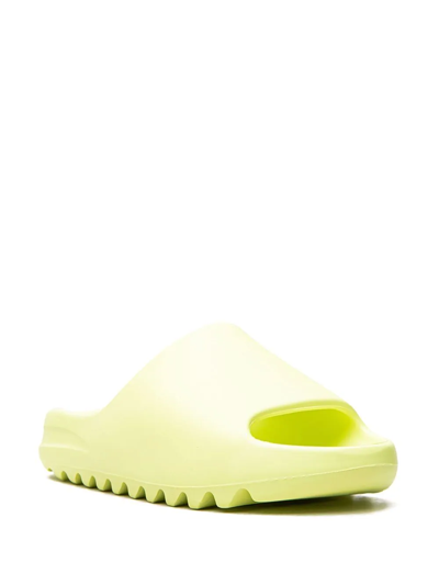 Shop Adidas Originals Yeezy "glow" Slides In Yellow
