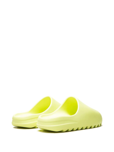 Shop Adidas Originals Yeezy "glow" Slides In Yellow