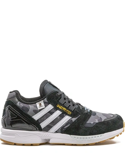 Shop Adidas Originals X Bape X Undefeated Zx 8000 "black" Sneakers