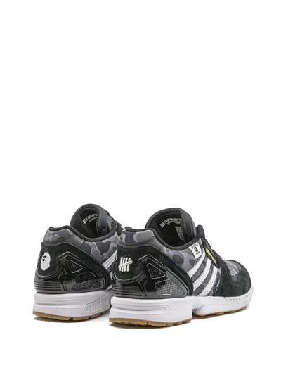 Shop Adidas Originals X Bape X Undefeated Zx 8000 "black" Sneakers