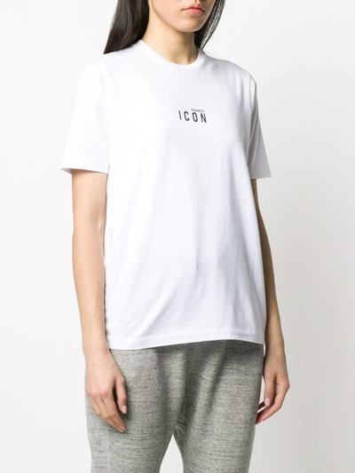Dsquared2 White Cotton Icon T-shirt In White