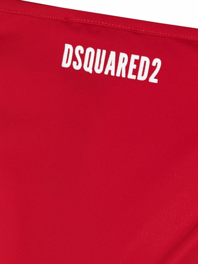 Shop Dsquared2 Logo-print Swim Bottoms In Red