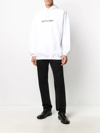 New Copyright Relaxed-fit Hoodie In White