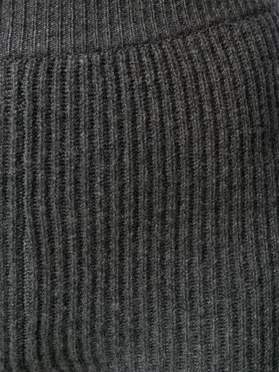 Cashmere In Love Mira Knitted Biker Shorts In Grey