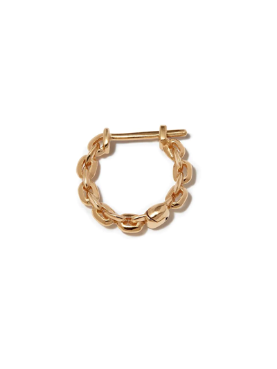Lizzie Mandler Fine Jewelry 18kt Yellow Gold Mini Chain Single Huggie Earring In Gold