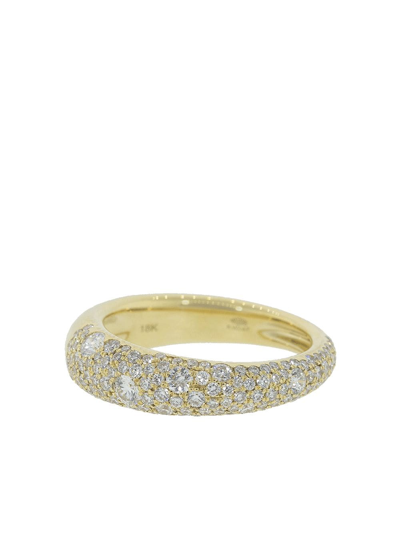 Shop Kwiat 18kt Yellow Gold Diamond Cobblestone Band Ring In Ylwgold