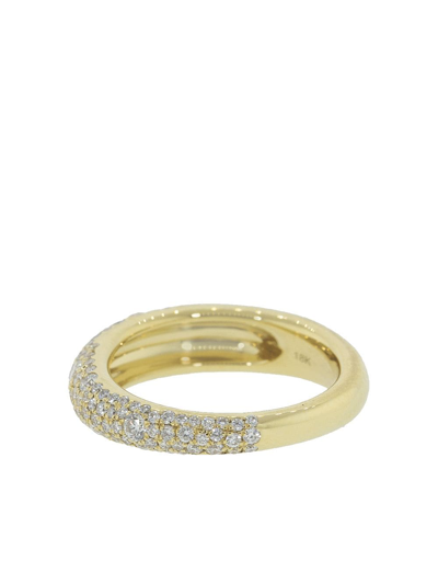 Shop Kwiat 18kt Yellow Gold Diamond Cobblestone Band Ring In Ylwgold