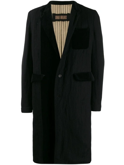Shop Uma Wang Classic Single-breasted Coat In Black