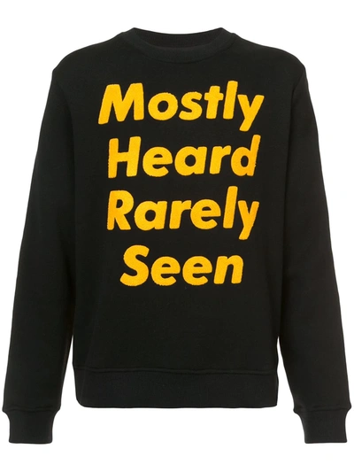 Shop Mostly Heard Rarely Seen Logo Print Sweatshirt In Black