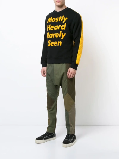 Shop Mostly Heard Rarely Seen Logo Print Sweatshirt In Black