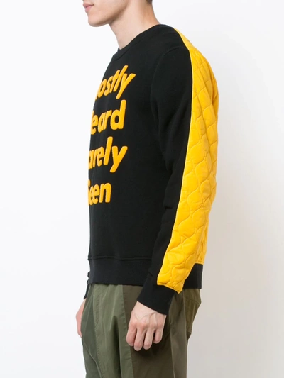 Mostly Heard Rarely Seen Logo Print Sweatshirt In Black