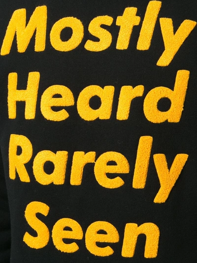Mostly Heard Rarely Seen Logo Print Sweatshirt In Black