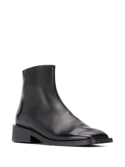Shop Marsèll Square Toe Ankle Boots In Black