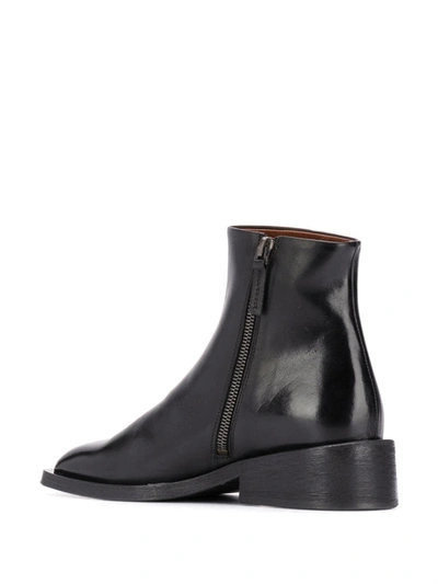 Marsèll Square Toe Ankle Boots In Black