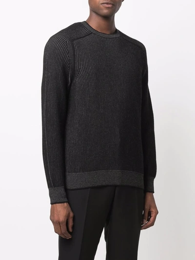 Shop Sease Ribbed Knitted Jumper In Black