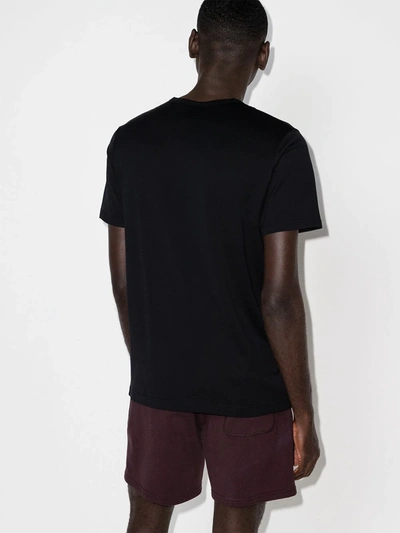Shop Sunspel Short-sleeve Cotton T-shirt In Black