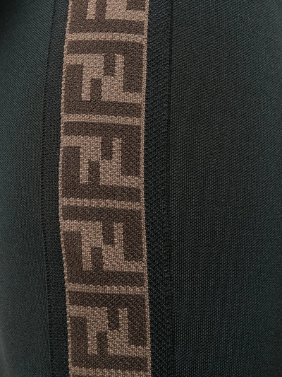 Shop Fendi Double F-stripe Fitted Skirt In Black