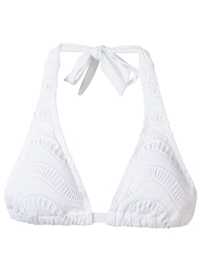 Shop Amir Slama Triangle Bikini Top In White