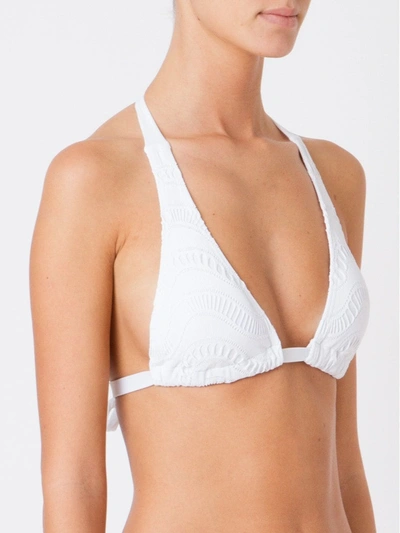 Shop Amir Slama Triangle Bikini Top In White