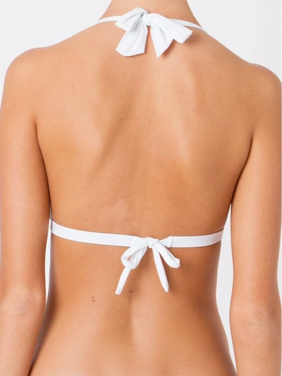 Shop Amir Slama Triangle Bikini Top In White