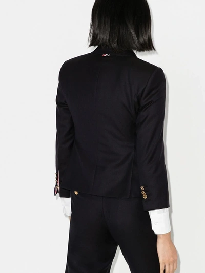 Thom Browne Single Breasted Jacket In Blue