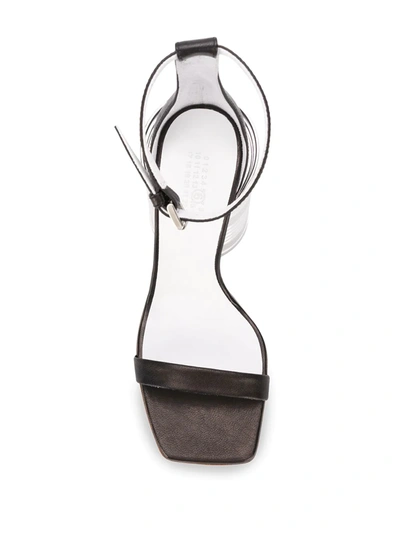 Shop Mm6 Maison Margiela Tin Can Heel Sandals In Black
