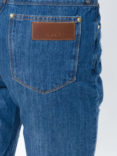 Amapô High Waist Flared Trousers In Blue