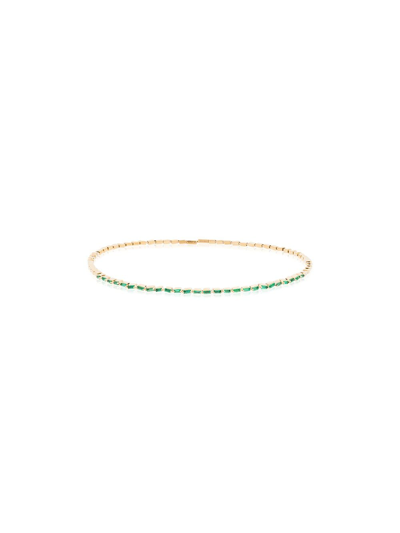 Suzanne Kalan 18kt Yellow Gold Emerald Choker In Metallic