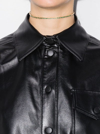 Suzanne Kalan 18kt Yellow Gold Emerald Choker In Metallic