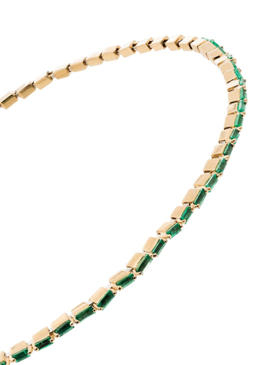 Suzanne Kalan 18kt Yellow Gold Emerald Choker In Metallic