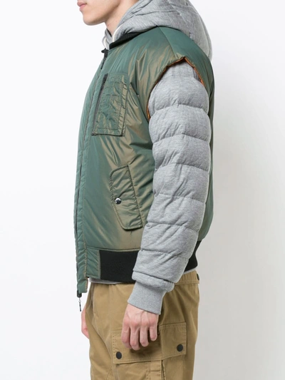 Shop Mostly Heard Rarely Seen Reversible Padded Gilet In Green